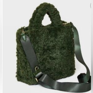 NEW Crossbody Bag Sherpa Dark Green